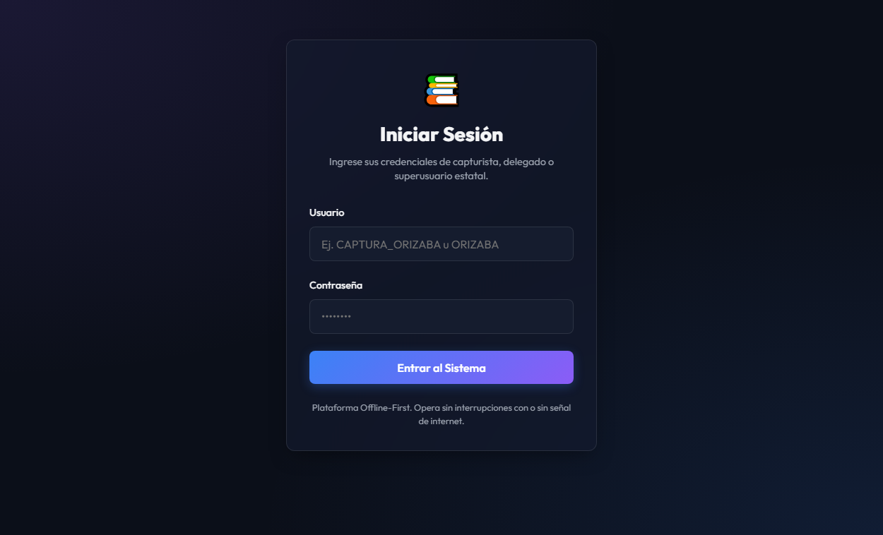 Pantalla de Inicio de Sesión